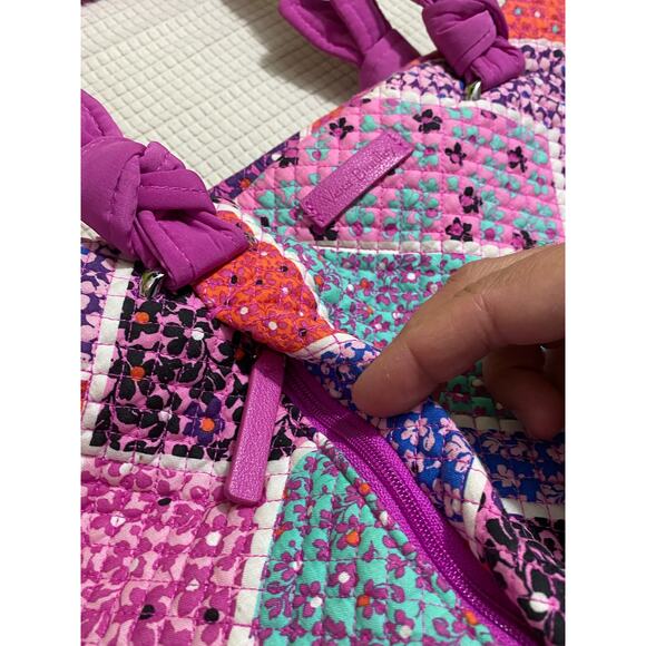 VERA BRADLEY Hadley Tote Satchel Shoulder Bag Cotton Modern Medley - Picture 4 of 5